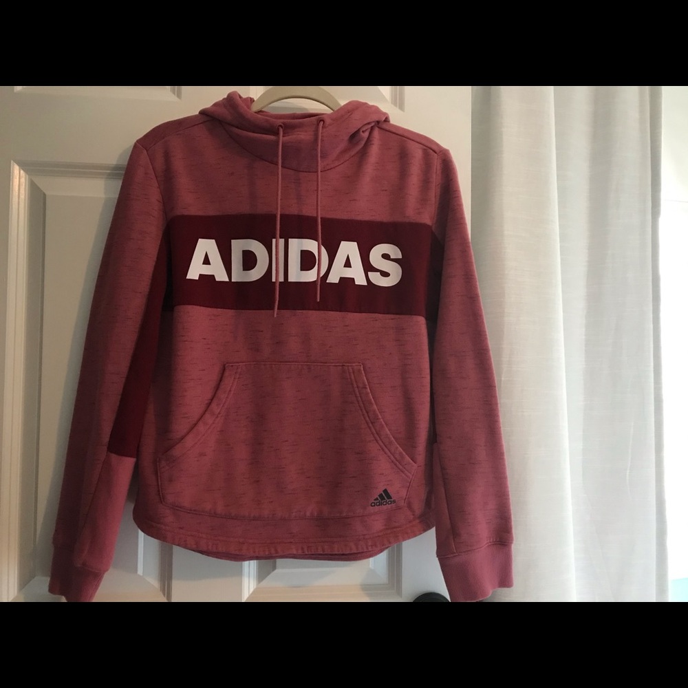 Women’s Adidas Hooded Sweatshirt, Cranberry